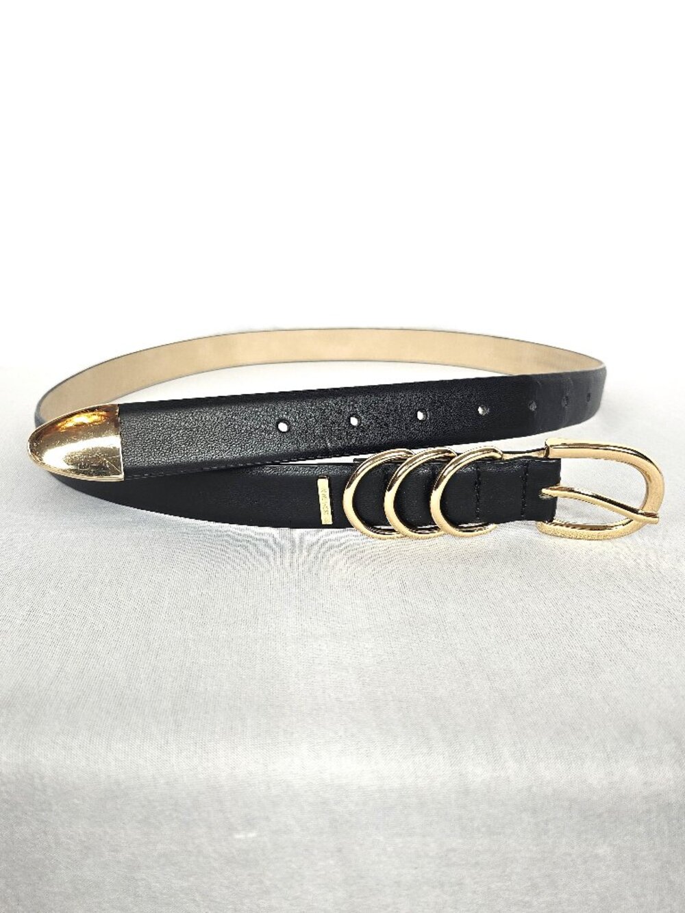 Nine West | Black Gold Triple Ring Belt | Women's M/L Approx